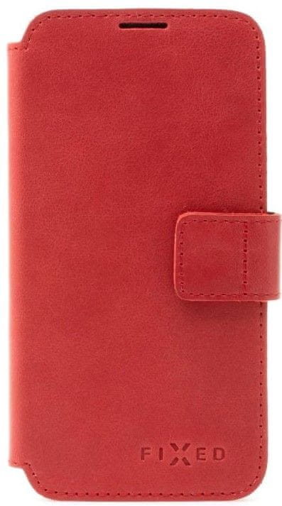 Levně FIXED Kožené pouzdro typu kniha ProFit pro Apple iPhone 15 Plus FIXPFIT2-1201-RD, červené