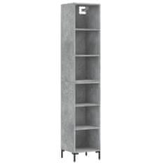 Vidaxl Skříň highboard betonově šedá 34,5x32,5x180 cm kompozitní dřevo