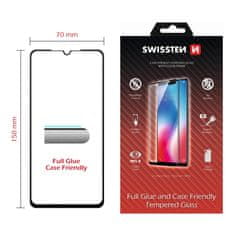 SWISSTEN Sklo Swissten Full Glue, Color Frame, Case Friendly Pro Samsung A105 Galaxy A10 Černé