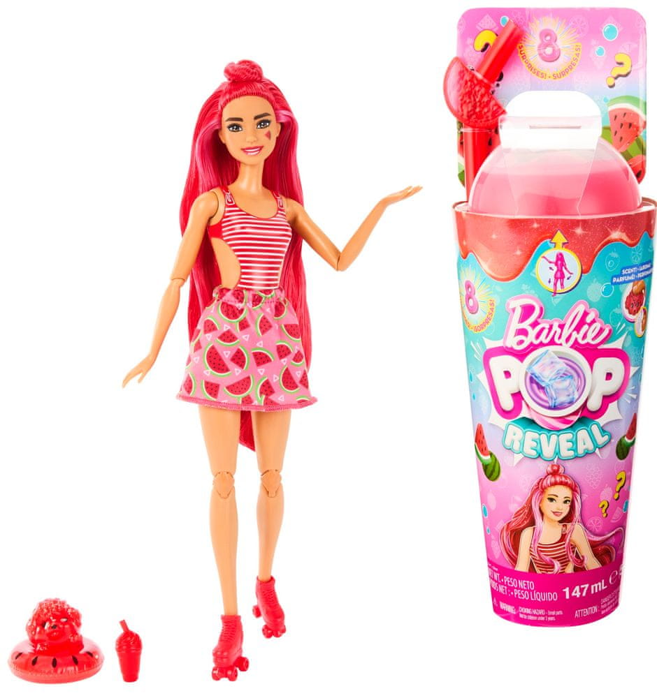 Levně Mattel Barbie Pop Reveal šťavnaté ovoce - melounová tříšť HNW40