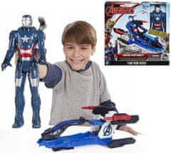 Avengers Iron Patriot Figurka 30 cm + vozidlo Thruster Jet Hasbro.