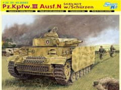 Dragon Pz.Kpfw.III Ausf.N w/SCHÜRZEN, Model Kit tank 6474, (smart kit), 1/35