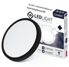 Ledlight 2599 Stropní LED svítidlo 24 W, 2200lm, 3000K (teplá bílá), 29 cm černá