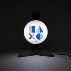 CurePink Stolní dekorativní lampa na sluchátka Playstation: Tlačítka (výška 24 cm)