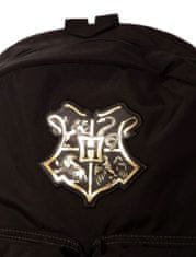 CurePink Batoh Harry Potter: Erb Bradavic - Hogwarts (30 x 45 x 15 cm|objem 20,2 litrů) černý polyester