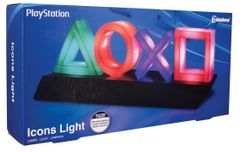 CurePink Stolní dekorativní lampa Playstation: Icons Light (31 x 11 x 7 cm) USB