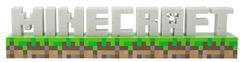 CurePink Plastová dekorativní 3D lampa Minecraft: Logo (41 x 90 x 55 cm)