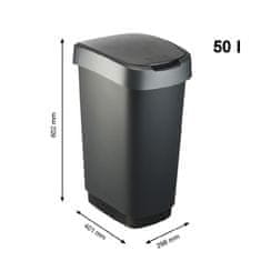eoshop TWIST odpadkový koš 50L - šedá