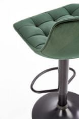Halmar Barová židle Forbia tmavě zelená