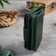 PAOLO PERUZZI Dámská kožená peněženka In-34-Gr Green