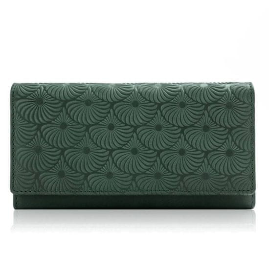 PAOLO PERUZZI Dámská peněženka Green Leather