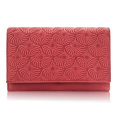 PAOLO PERUZZI Dámská červená kožená peněženka