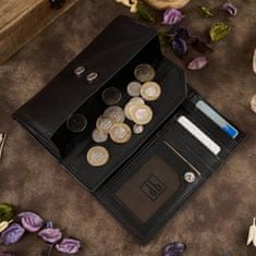 PAOLO PERUZZI Dámská kožená peněženka T-45-Bl Black