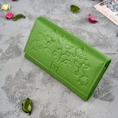PAOLO PERUZZI Dámská kožená peněženka T-45-Gr Green