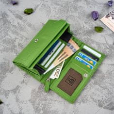 PAOLO PERUZZI Dámská kožená peněženka T-45-Gr Green