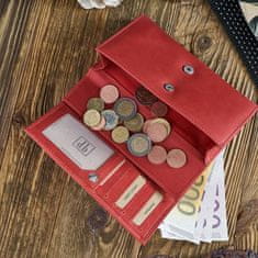 PAOLO PERUZZI Dámská červená kožená peněženka