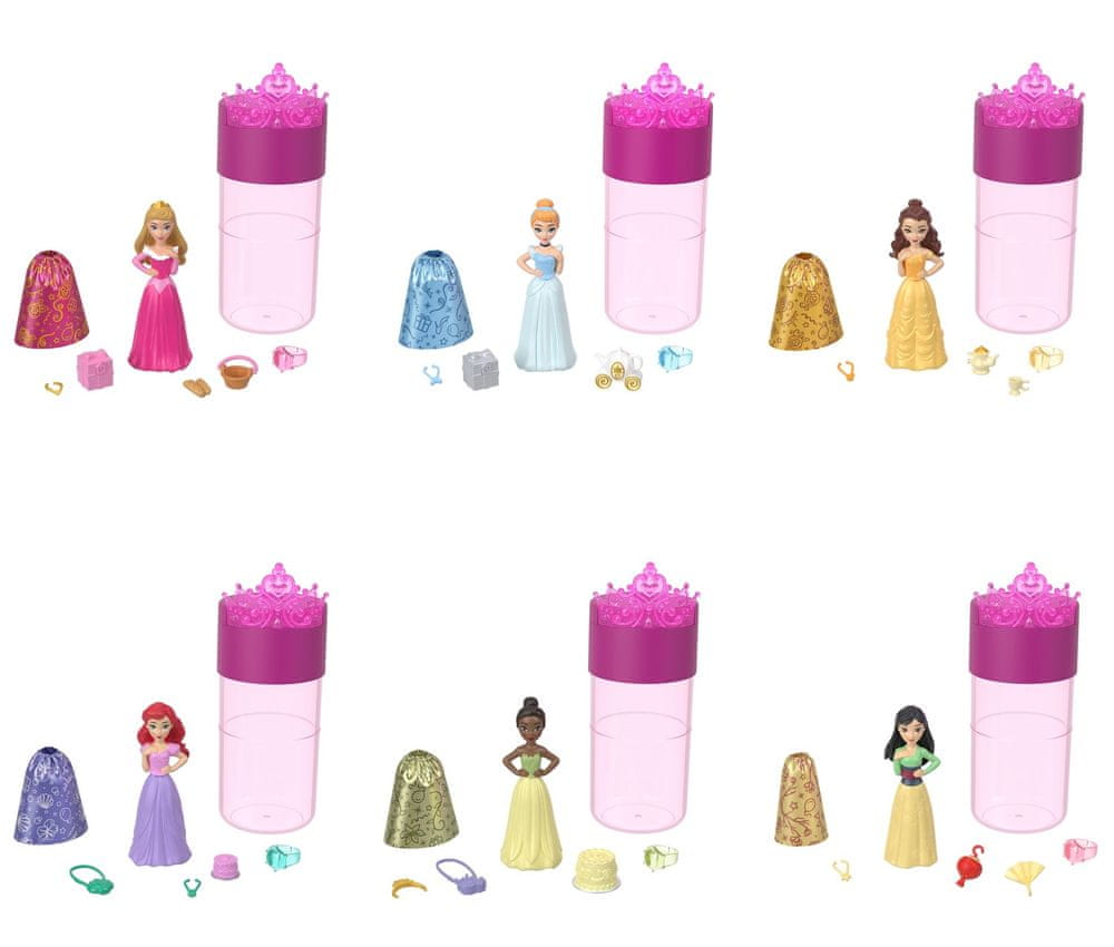 Disney Princess Color Reveal Královská malá panenka na večírku HMK83