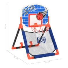Vidaxl Dětská multifunkční basketbalová hrací sada na zem i na dveře