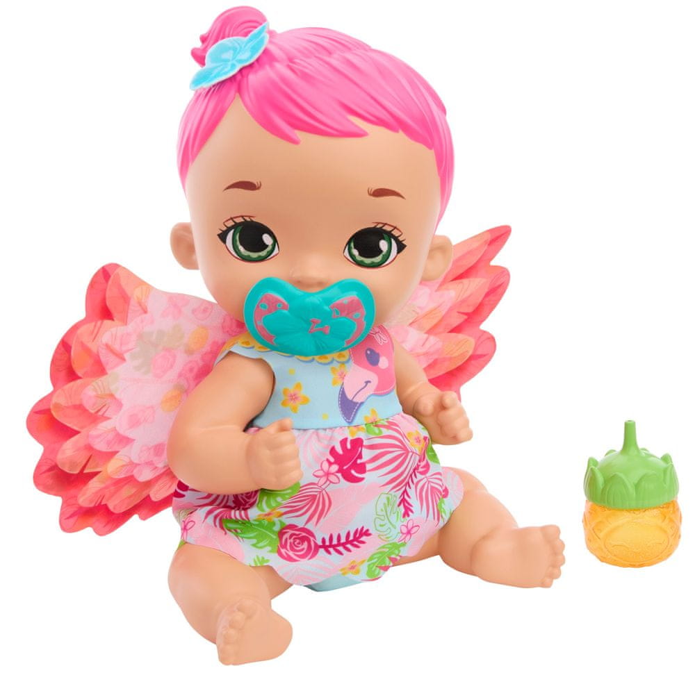 Levně Mattel My Garden Baby Miminko - plameňák s růžovými vlasy GYP09