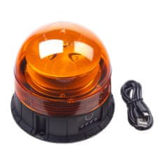 Stualarm AKU LED maják, 39xLED oranžový, magnet, ECE R65 (wlbat818)
