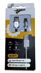 Kaxl Nabíjecí kabel USB-A, USB-C, 1m AKC8171