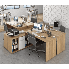 BPS-koupelny Kancelářský stůl, dub sonoma/bílá, DALTON 2 NEW