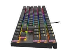 Genesis herní mechanická klávesnice THOR 303/TKL/RGB/Outemu Peach Silent/Drátová USB/US layout/Černá