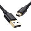 USAMS Ugreen kabel USB - mini USB 480 Mbps (US132 10355) - 1m - Černá KP27730