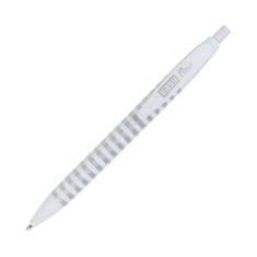 Easy FANCY Kuličkové pero, ČERNÁ semi-gel náplň, 0,7 mm, 24 ks v balení, šedé-bílé-černé