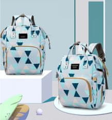 CoZy Přebalovací batoh - Modrý s trojúhelníkem