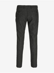 Jack&Jones Tmavě šedé pánské kalhoty s příměsí vlny Jack & Jones Franco 46