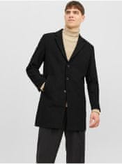Jack&Jones Černý pánský kabát s příměsí vlny Jack & Jones Morrison L