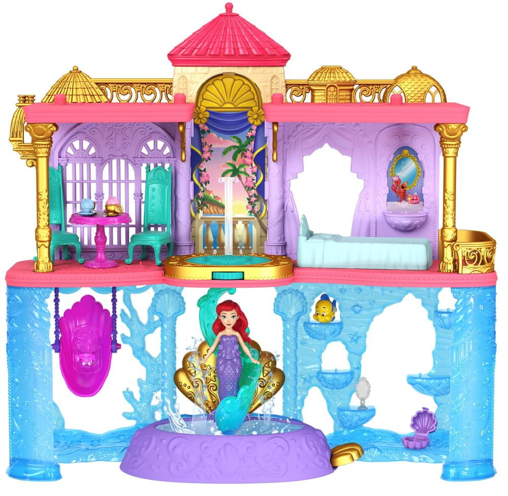 Levně Disney Princess Malá panenka Ariel a královský zámek HLW95