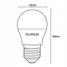 LUMILED LED žárovka E27 P45 7W = 60W 650lm 4000K Neutrálni bílá 180°