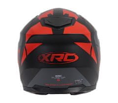 XRC Helma na motorku matt black/red vel. S