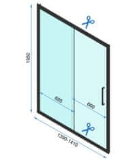 BPS-koupelny 3-stěnný čtvercový sprchový kout REA RAPID SLIDE 100/dveře x 100/pevná stěna cm, černý