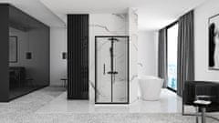 BPS-koupelny Čtvercový sprchový kout REA RAPID FOLD 80x80 cm, černý