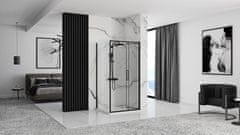 BPS-koupelny Čtvercový sprchový kout REA RAPID FOLD 100x100 cm, černý