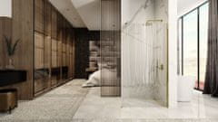 BPS-koupelny Bezrámová sprchová zástěna REA AERO 100 cm, zlatá