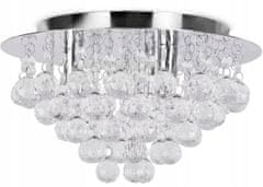 Toolight Křišťálová stropní lampa Plafon Glamour 392179