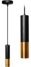 Toolight Kovová závěsná stropní lampa černé zlato APP469-1CP