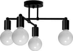 Toolight Čtyřnásobná závěsná stropní lampa černá podložka 392200