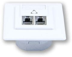 LAN-TEC WO-632 smart C5E/S 2P - osazená 2 porty, stíněná, do krabice