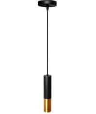 Toolight Kovová závěsná stropní lampa černé zlato APP469-1CP