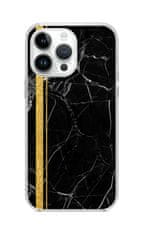 TopQ Kryt STYLE iPhone 15 Pro Mramor černo-zlatý 99822