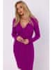 Dámské pletené šaty Sabine M773 purpurová L/XL