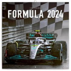 Kalendář 2024 poznámkový: Formule - Jiří Křenek, 30 × 30 cm
