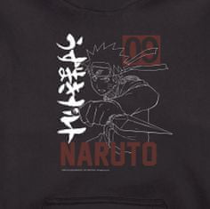 CurePink Pánská mikina Naruto: Naruto Uzumaki (L) černá bavlna