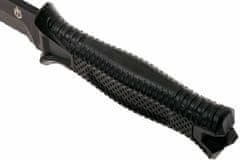 Gerber G1060 Strongarm Fixed Blade vnější nůž 12,2 cm, celočerný, částečně zoubkovaný, pouzdro