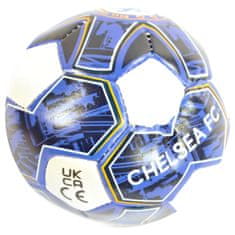 FotbalFans Mini Míč Chelsea FC, modro-bílý, měkký, průměr 10 cm